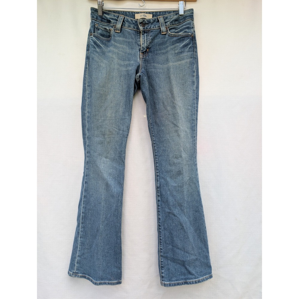 Gap Curvy Flare Jeans Womens 6 Blue Cotton Stretch Y2k Vintage Whiskered